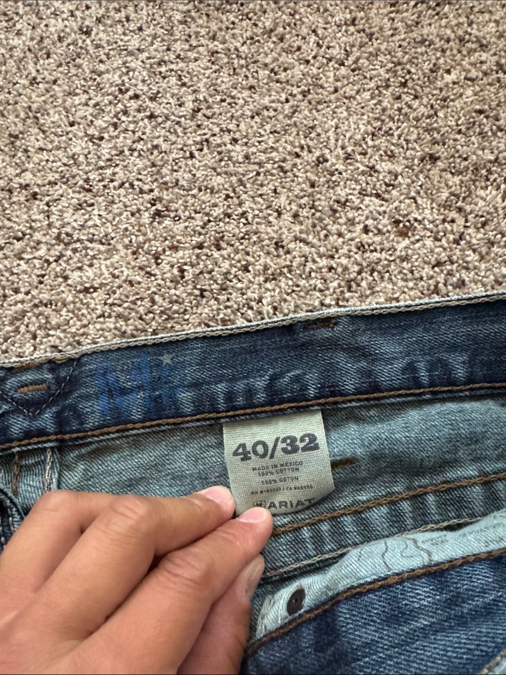 Ariat Men's Indigo Straight-Leg Jeans size 40x32 - Picture 2 of 8